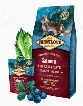 Carnilove Cat TF Adult Salmon, Sensitive, Long Hair 6kg  - 512270